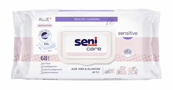 Seni Care vochtige doekjes sensitive 68 stuks