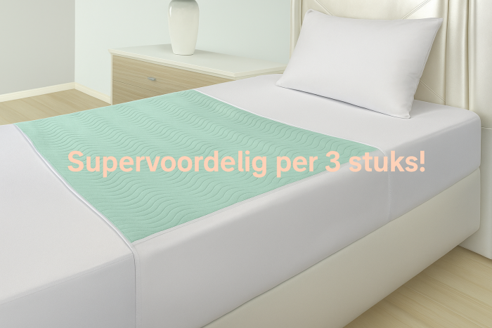 Wasbare Onderlegger met instopstroken - 85 x 90 cm. | 3 stuks