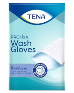 Tena Wash Gloves (plastic)