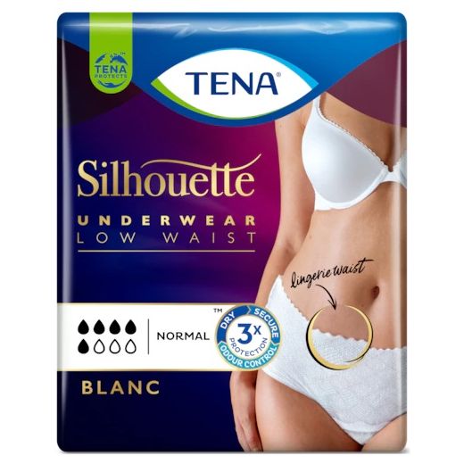 Tena Silhouette Normal Low Waist Blanc Large