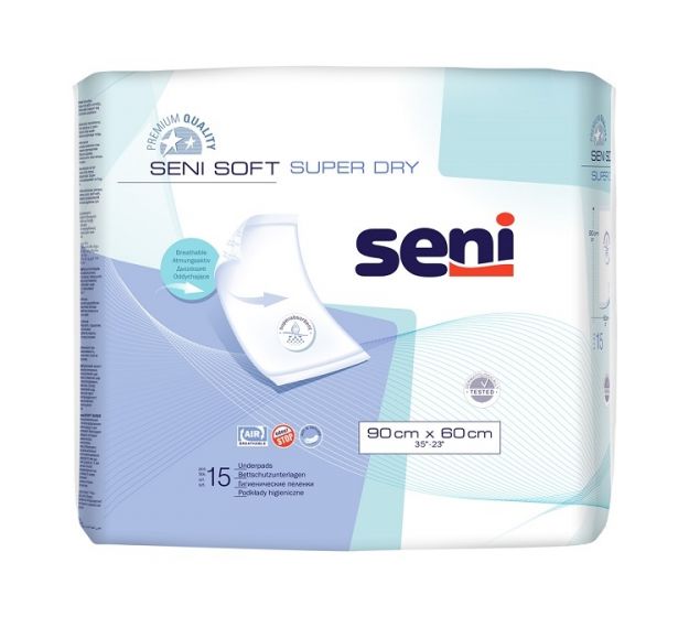 Seni Soft Super Dry bedonderlegger 90x60 cm