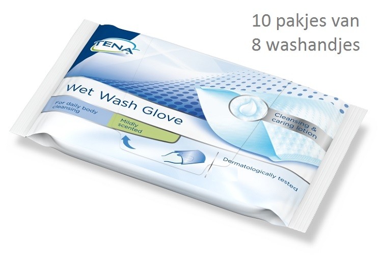 wegwerp washandjes - tena wet wash gloves