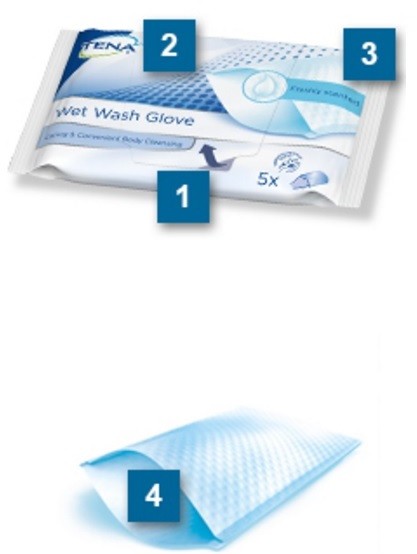 Tena Wet Wash Glove: voor optimale reiniging en Discreet In Huis)